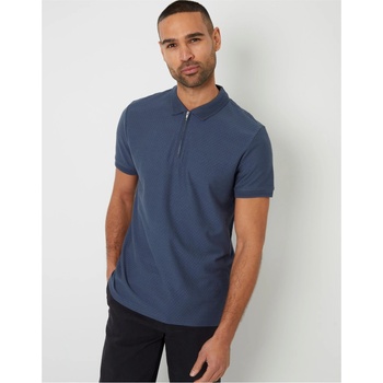 Image 1 of Threadbare Блуза с яка Threadbare Men's Westbank Short-Sleeve Polo Shirt - Denim Blue