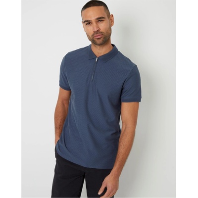 Threadbare Блуза с яка Threadbare Men's Westbank Short-Sleeve Polo Shirt - Denim Blue