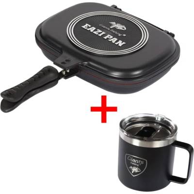 Akční set Pánev na vaření Eazi Pan Medium + Nerezový thermo hrnek 400ml Giants Fishing