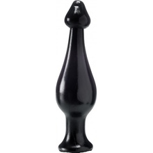 HardToys Big Tincel čierne vinylové dildo 34 x 3–9 cm