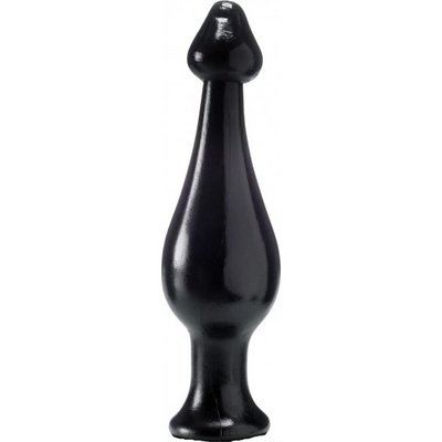 HardToys Big Tincel čierne vinylové dildo 34 x 3–9 cm