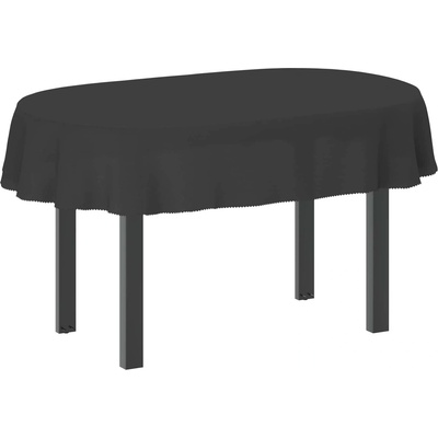 vidaXL Плат за маса 5 бр. Овална Тъмносиво 130 x 220 см Полиестер (42040275)