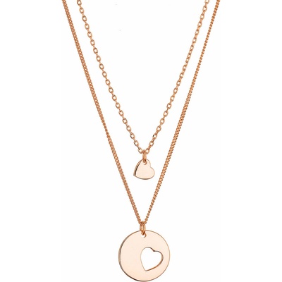 Pavona Pozlátený strieborný set náhrdelníkov pre mamičku a dcéru 62047 rose gold