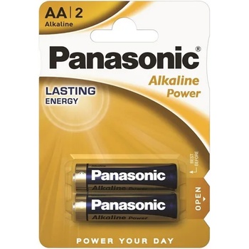 Panasonic LR6APB/2BP 1.5V AA алкална батерия с дълъг живот 2бр. /пакет LR6APB-2BP (LR6APB-2BP)