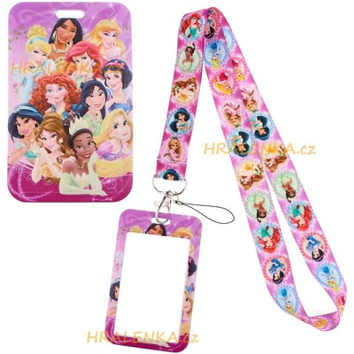 Šňůrka na krk s cedulkou Disney Princezny