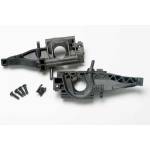 Traxxas Булкхде заден Traxxas Revo Bulkhead, rear (L&R halves)/ diff retainer, rear/ 4x14mm BCS, TRX5329 (TRX5329)