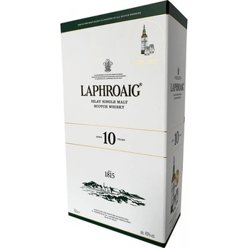Laphroaig whisky 10y 40% 0,7 l (dárkové balení 2 sklenice)