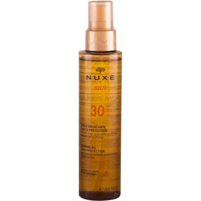 NUXE Sun Tanning Oil SPF30 водоустойчиво бронзиращо масло за тяло и лице 150 ml