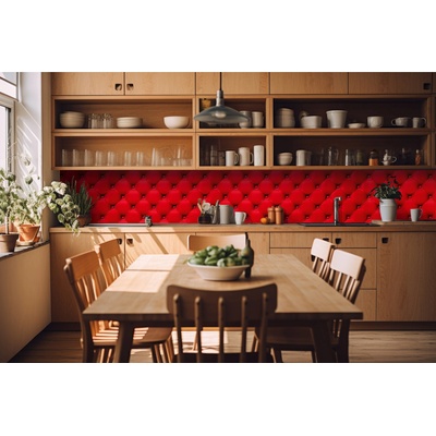 DIMEX ART Фототапет за кухня - червено покритие 420 x 60 см