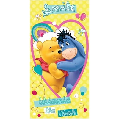 Jerry Fabrics Dětská osuška Medvídek Pú smile 70 x 140 cm