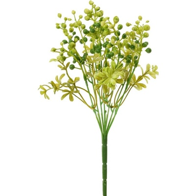 ZELEŇ GULIČKY, DROB.KVIETKY ZELENÁ 28CM