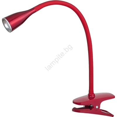 Rábalux 4198 - LED настолна лампа с щипка JEFF LED/4, 5W/230V червена (RL4198)