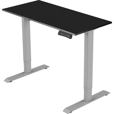 Delso Výškovo nastaviteľný stôl ADJUSTER PRO 80 x 120 cm čierna / sivá