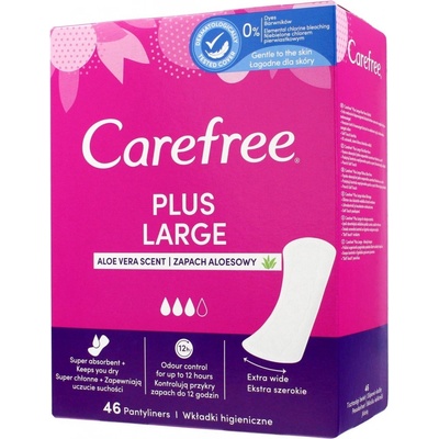 Carefree Hygienické vložky Plus Large Aloe 46 ks