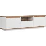ASIR GROUP ТВ шкаф KREDE 160x30 см бял/бор (AS3419)