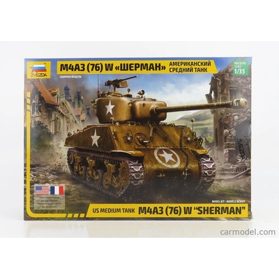 Zvezda Tank Sherman M4a3 Military 1944 / 1:35