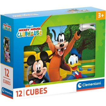 Clementoni Пъзел с кубчета Clementoni от 12 части - Клубът на Мики Маус (41348)