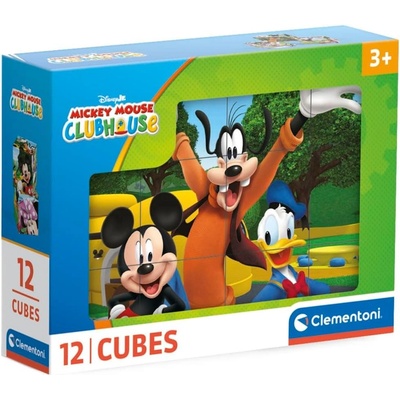 Clementoni Пъзел с кубчета Clementoni от 12 части - Клубът на Мики Маус (41348)