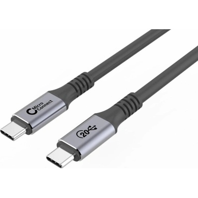 MicroConnect USB3.2CC3 USB USB-C – USB-C 3m černo-stříbrný