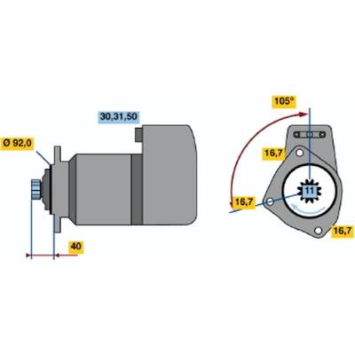 BOSCH STARTER 0 986 011 430