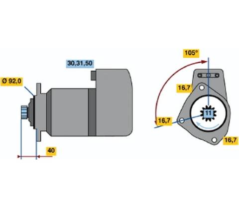 BOSCH STARTER 0 986 011 430