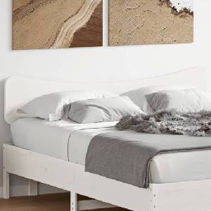 vidaXL Горна табла, бяла, 160 см, масивно дърво бор (844770)