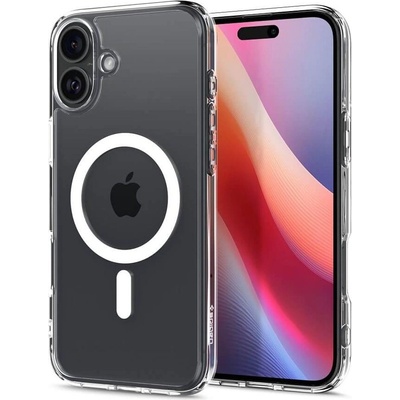 Spigen Magsafe Противоударен Калъф за iPhone 16, Spigen Ultra Hybrid Case, Бял (ACS08205)