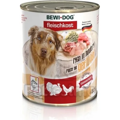 Bewi Dog -Dog консерва чисто месо богато на домашни птици 6 х 800 г