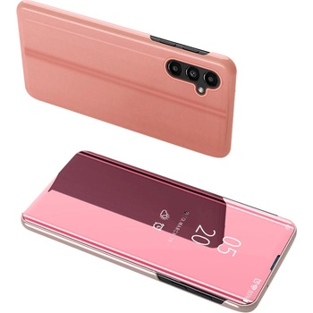 Pouzdro Mezamo Clear View CASE Samsung Galaxy A14 flipové růžové