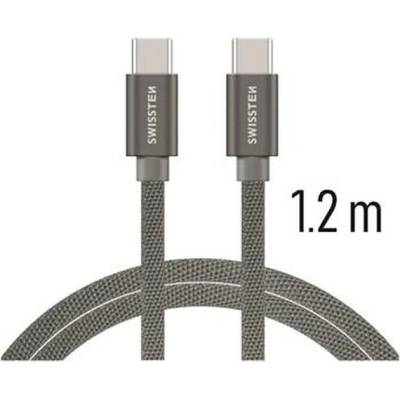SWISSTEN 71527202 Textile USB-C / USB-C 1,2m šedý