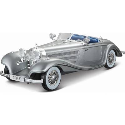 Maisto Mercedes-Benz 500 K Typ Specialroadster 1936šedá metalíza 1:18