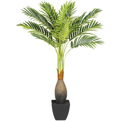 Umelá palma Kencie Howea 100 cm v čiernom plastovom kvetináči 14x14 cm
