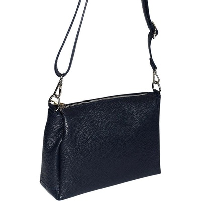 Maxmoda Cara malá dámska kožená kabelka taška cez rameno 27 × 17 5 cm tmavomodrá