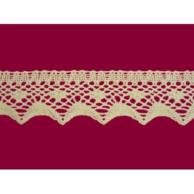 Bavlněná paličkovaná krajka2070/40mm ecru/5m