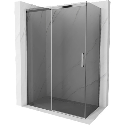 Mexen Omega плъзгаща се душ кабина 130 x 70 см, графит, хром - 825-130-070-01-40 (825-130-070-01-40)