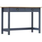 vidaXL Конзолна маса Hill с 2 чекмеджета сива 110x45x74 см бор масив (288993)