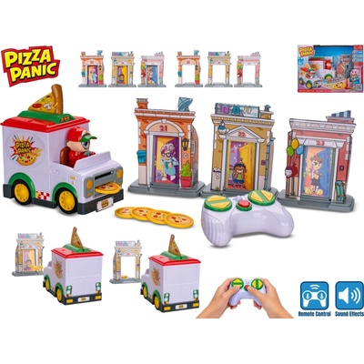 Mikro trading Pizza Panic! RC dodávka vystreľujúca pizzu 13 cm RTR