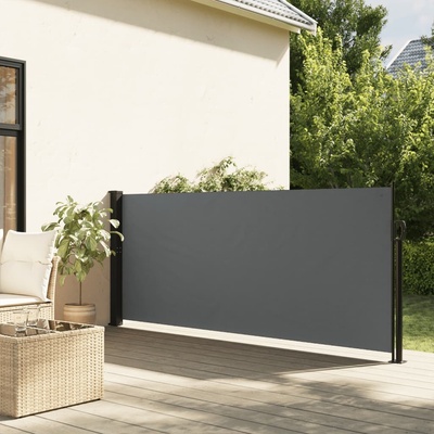 vidaXL Zatahovací boční markýza antracitová 140 x 500 cm