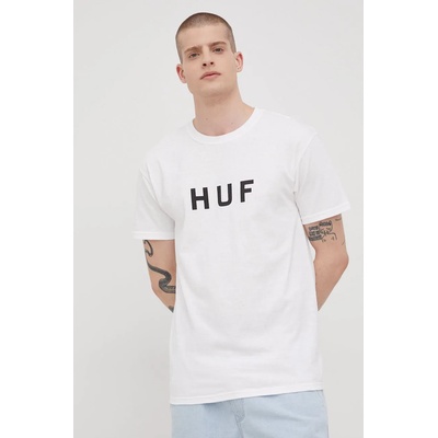 Huf Памучна тениска HUF в бяло с принт (ts01752)