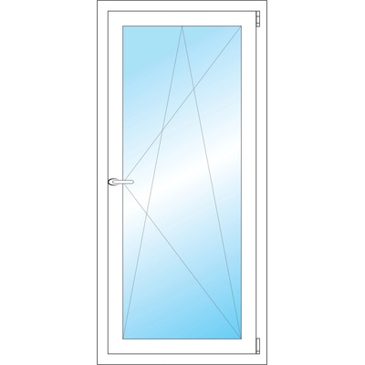 OKNA HNED Plastové okno 64x137 cm (640x1370 mm) bílé otevíravé a sklopné pravé