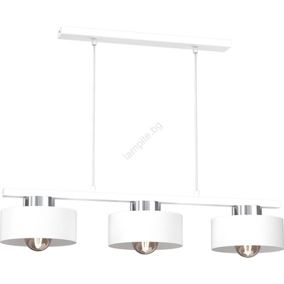 Luminex Пендел MARTI 3xE27/15W/230V бял/хром (LU9844)