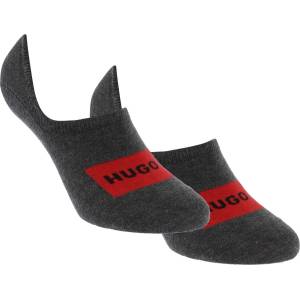Hugo Чорапи Hugo 2 Pack of Low Cut Label Socks - Grey
