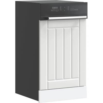 vidaXL Панел за миялна машина, Lucca, бял, инженерно дърво (853887)