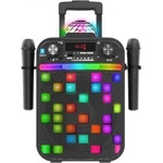 iDance Караоке Bluetooth тонколона с 2 микрофона и LED лампа, черна