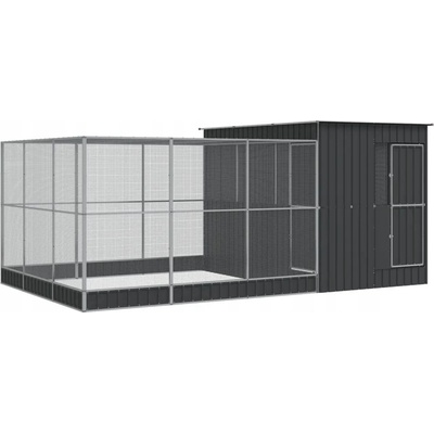 VidaXl Voliera 497 x 303 x 216 cm šedá