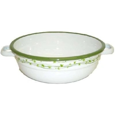 Metalac smaltovaná miska s 2 ušami 24 cm 3,30L TRÁVA