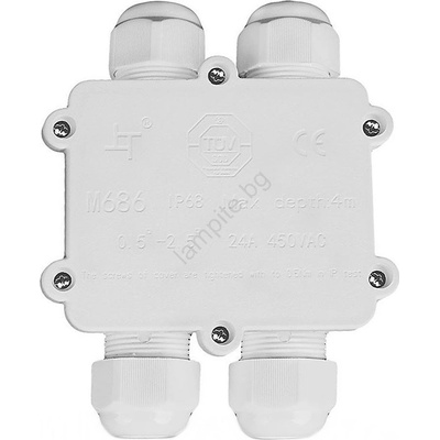 V-TAC Водоустойчива разклонителна кутия ip68 бял (vt2143)