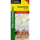 Canyonlands národní park Utah turistická mapa GPS komp. NGS