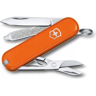 VICTORINOX - Malý vreckový nôž Classic SD Colors, 7 funkcií, oranžová 0.6223.83G