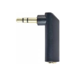 Gembird A-3.5M-3.5FL audio adapter plug 3.5mm right angle adapter 90deg black